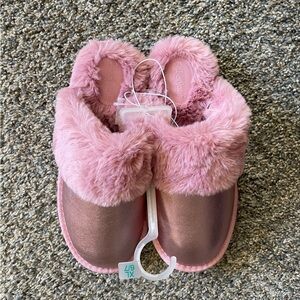 Pink Faux Fur Slippers